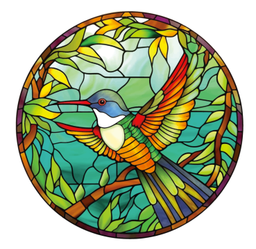 Crafter's Companion Printed Acetate Effect Circles Stained Glass Windows