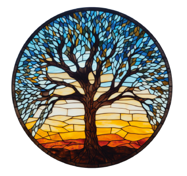 Crafter's Companion Printed Acetate Effect Circles Stained Glass Windows