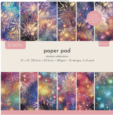 Crafter's Companion 12 x 12 Inch Paper Pad Stardust Celebrations