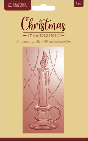 Crafter's Companion Christmas by Candlelight 3D Embossing Folder Christmas Candle