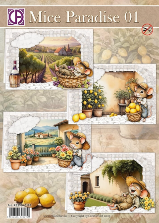Creatief Art Mice Paradies 01 Card Kit