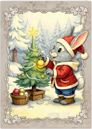 Preview: Creatief Art Snowy Bunnies Card Kit Bunny Wonderland 01