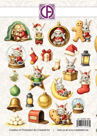 Preview: Creatief Art Snowy Bunnies Die Cuts Creative Cut Outs