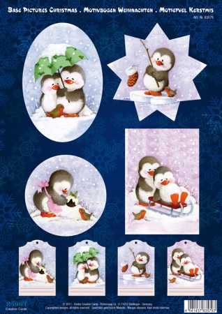 Reddy Cards 3 D Stanzbogenset "Pinguine"