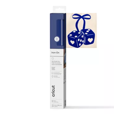 Preview: Cricut Flocked Iron on 12 x 19 Inch Blue