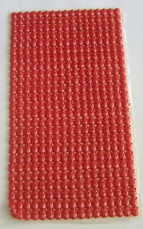 Wachs Platte mit Dekor Borten rot
