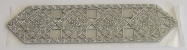 Wachs Dekor Borte ca. 5 x 20 cm silber