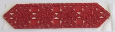 Wachs Dekor Borte ca. 5 x 20 cm rot
