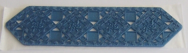 Wachs Dekor Borte ca. 5 x 20 cm blau