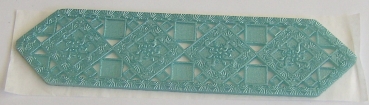 Wachs Dekor Borte ca. 5 x 20 cm helltürkis