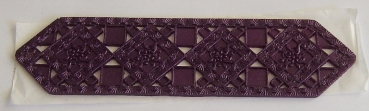 Wachs Dekor Borte ca. 5 x 20 cm aubergine