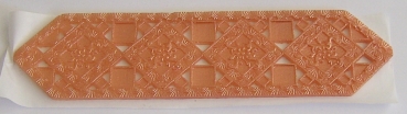 Wachs Dekor Borte ca. 5 x 20 cm lachs