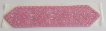 Wachs Dekor Borte ca. 5 x 20 cm rosa