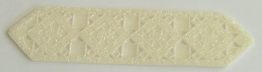 Wachs Dekor Borte ca. 5 x 20 cm glitter weiss