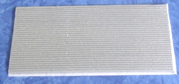 Wachs Platte mit Dekor Borten silber glitzernd