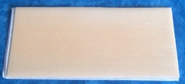 Wachs Platte mit Dekor Borten weiss mit Glitzer