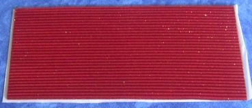 Wachs Platte mit Dekor Borten rot mit Glitzer