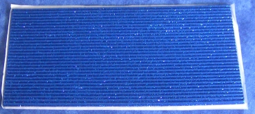 Wachs Platte mit Dekor Borten blau mit Glitzer