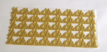 Wachs Platte mit Dekor Borten gold