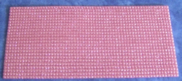 Wachs Platte mit Dekor Borten rosa mit Glitzer