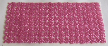 Wachs Platte mit Dekor Borten Blumen pink