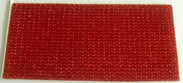 Wachs Platte mit Dekor Borten rot mit Glitzer