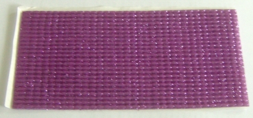 Wachs Platte mit Dekor Borten lila mit Glitzer