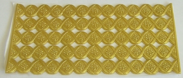 Wachs Platte mit Dekor Borten gold