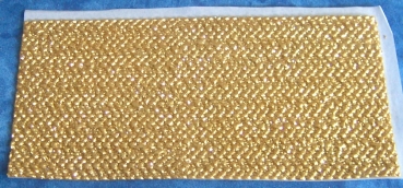 Wachs Dekor Platte gold mit Glitzer