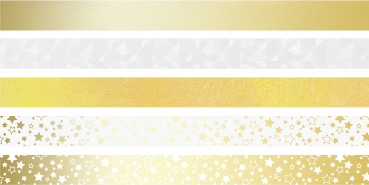 Preview: Deko Tape Mini Sterne jede Rolle 3 m x 12 mm goldfarben