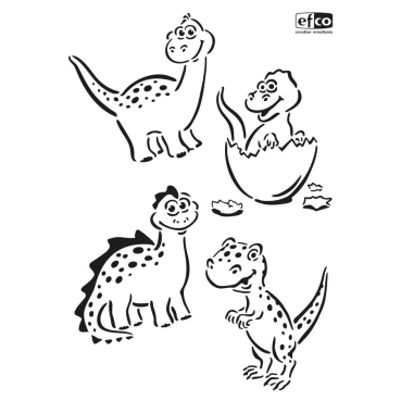 Stencil Dinos DIN A4 4-teilig