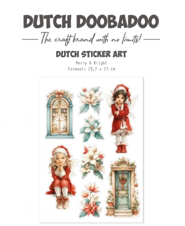 Dutch Doobadoo Transparente Sticker Merry & Bright A4