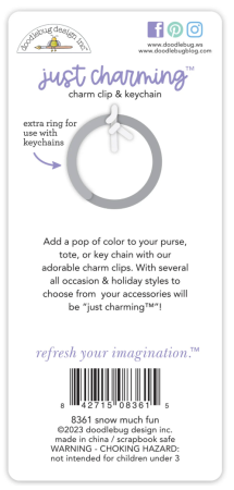 Preview: Doodlebug Design Snow Much Fun Just Charming Clip & Keychain
