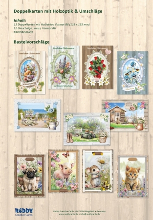 Preview: Reddy Cards Karten in Holzoptik