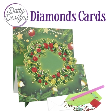 Dotty Designs Diamond Easel Card 148 Christmas Wreath