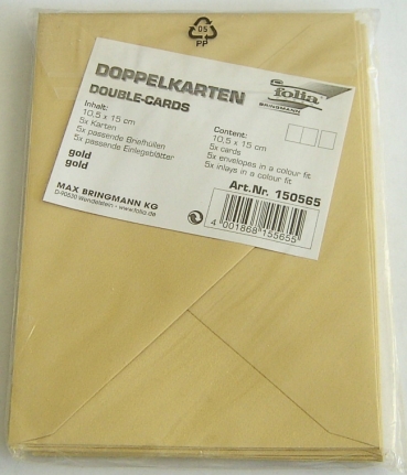 Folia Doppelkarten gold
