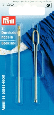 PRYM Durchziehnadeln silberfarbig 2 Formen 2 Stück