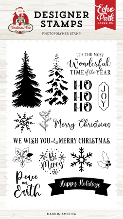 Echo Park Snowy Tree Designer Stamps