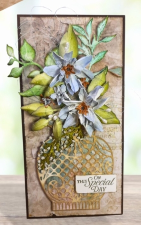 Preview: Elisabeth Craft Designs Bohemian Rose Die Stanzschablone Delicate Fancy Vase