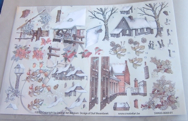 Preview: Reddy Cards Stanzbogenset weihnachtlich