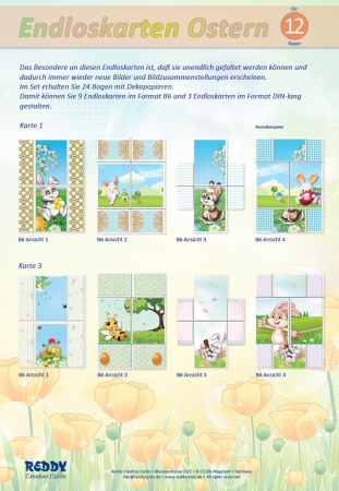 Reddy Cards Bastelset Endloskarten Ostern
