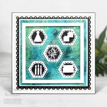 Preview: Creative Expressions Sue Wilson Craft Die Squares Collection Hexagon Aperture