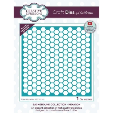 Creative Expressions Sue Wilson Craft Die Background Collection Hexagon