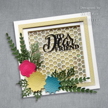 Preview: Creative Expressions Sue Wilson Craft Die Background Collection Hexagon