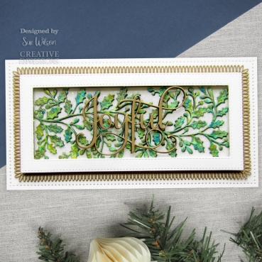 Preview: Creative Expressions Sue Wilson Craft Die Slimline Holly Swirls