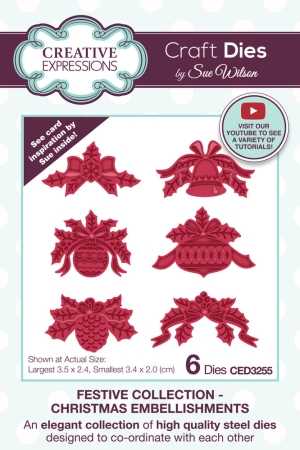 Creative Expressions Sue Wilson Craft Die Festive Christmas Embellishments