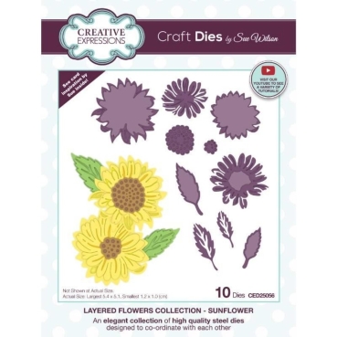 Creative Expressions Sue Wilson Craft Die Layered Flowers Collection Sunflower