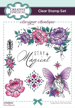 Creative Expressions Designer Boutique Clear Stamp A6 Fairy Blooms