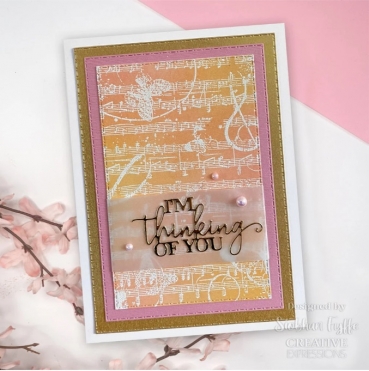 Preview: Creative Expressions Background Stamp A6 Butterfly Chorus