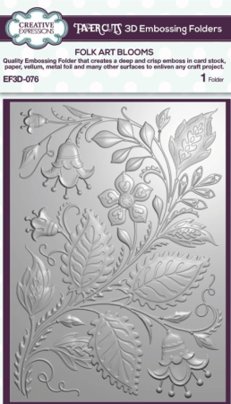 Creative Expressions Sue Wilson 3D Embossing Folder Folk Art Blooms